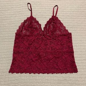 Burgundy Lace Camisole/Bralette